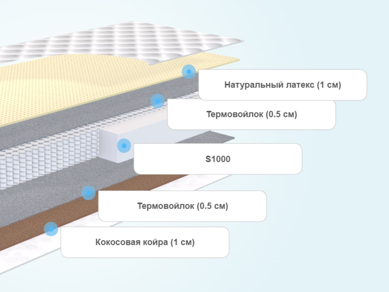 Матрас SkySleep Nature Anatomic Medium S1000