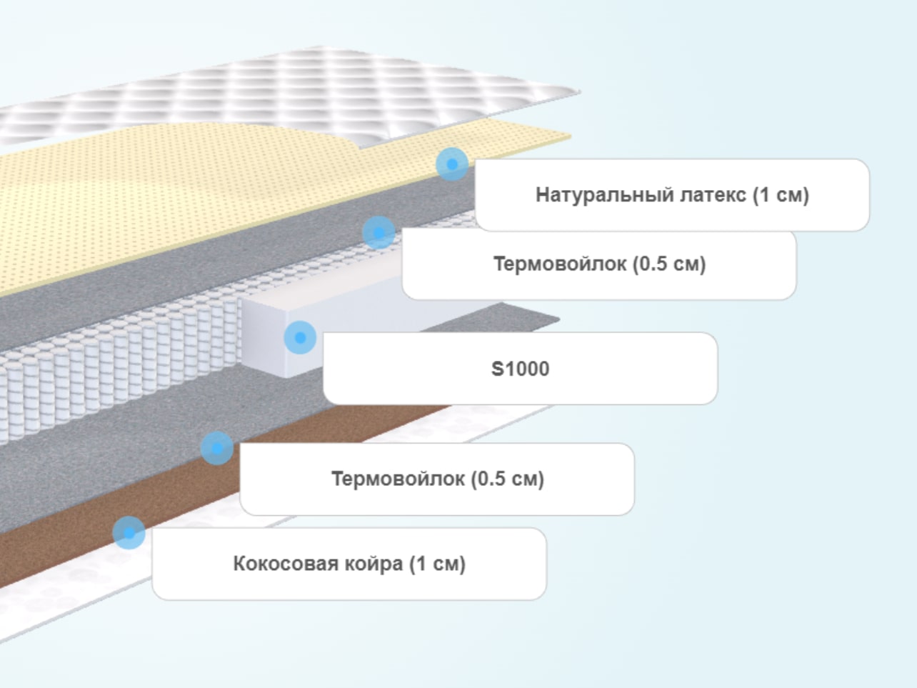 Матрас SkySleep Nature Pro Anatomic Medium S1000