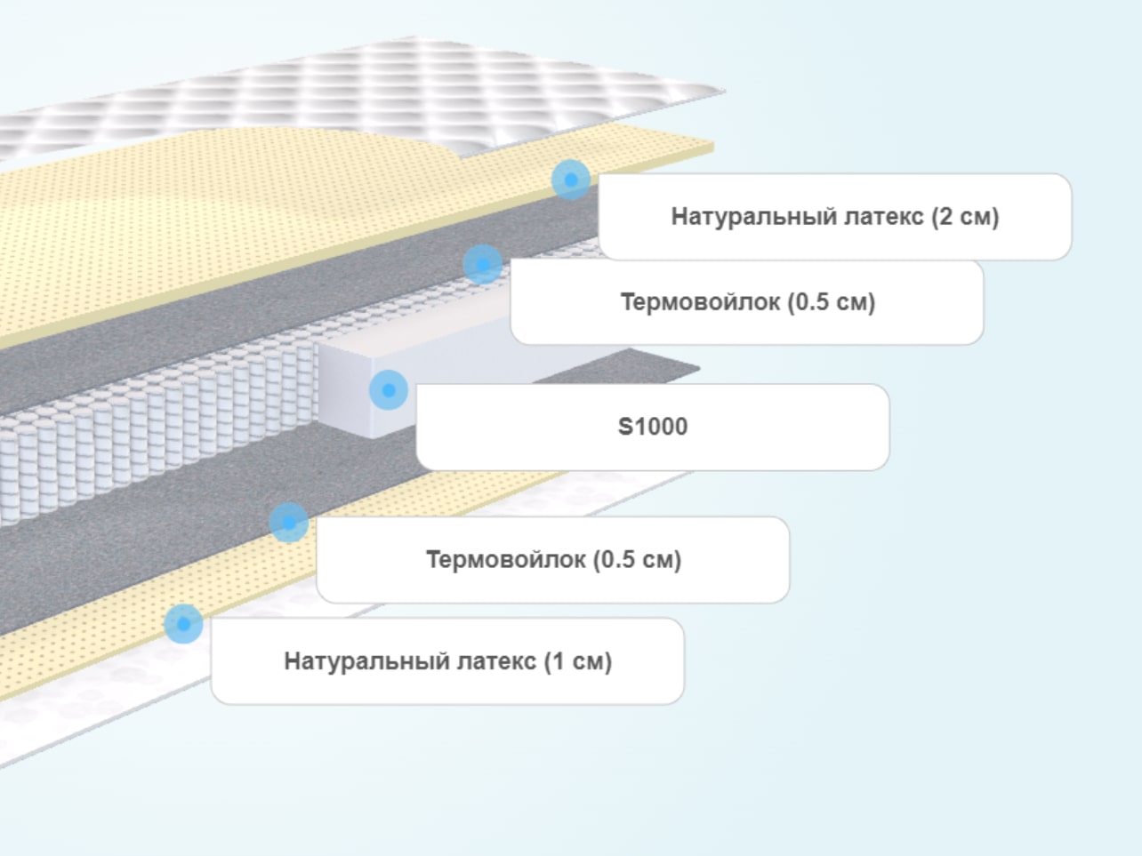 Матрас SkySleep Nature Pro Anatomic Soft S1000