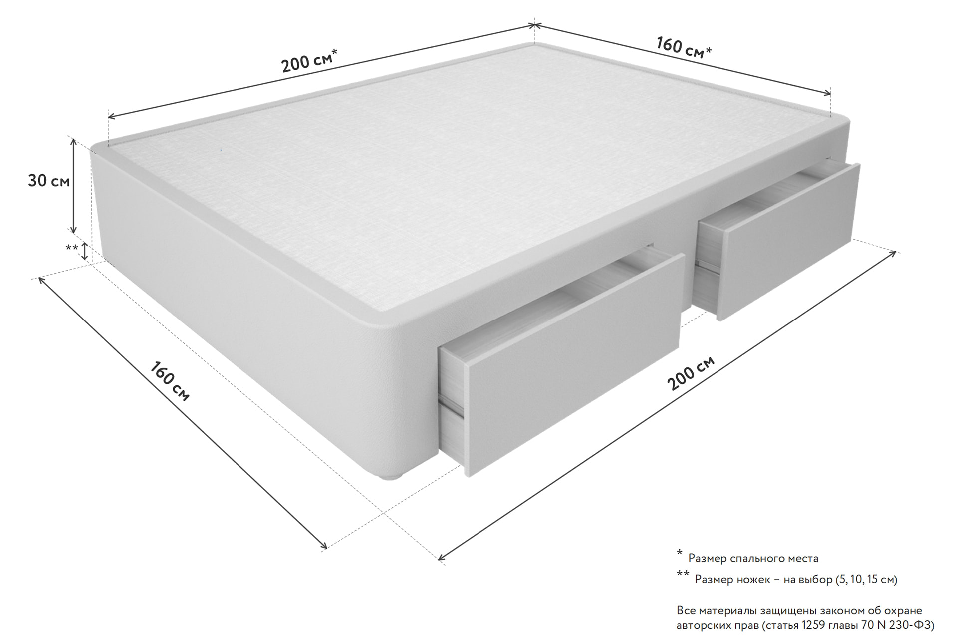 Кроватный бокс Mr.Mattress Site Box Бэйс