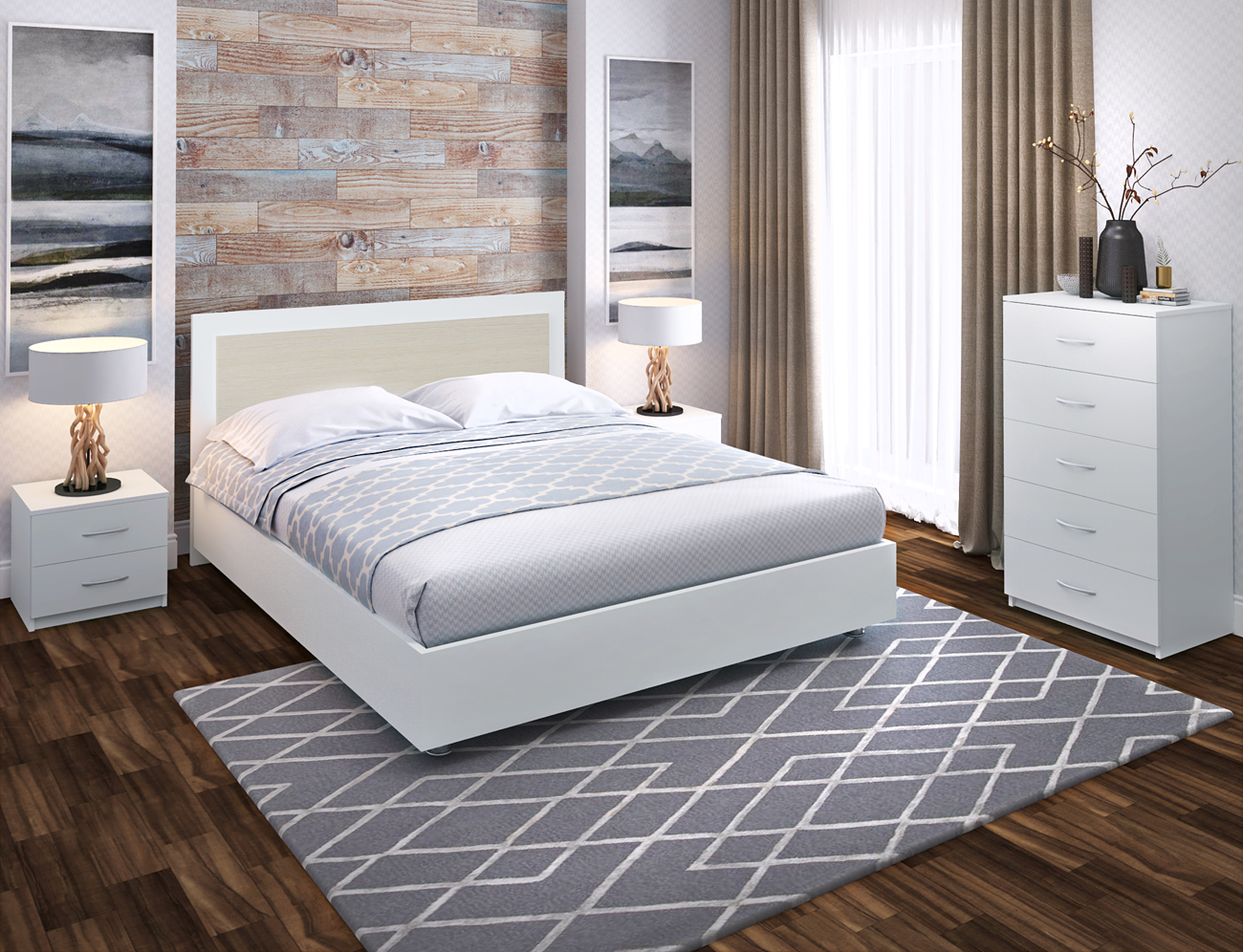 Кровать Promtex-Orient Райс 1 с металлическим подъемным механизмом M1